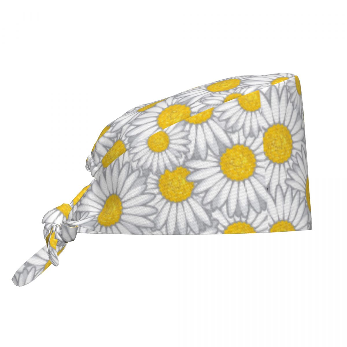 Women Accessories Vector - Werkmuts met madeliefjesbloemenpatroon, vector afbeelding, verpleegstersmuts