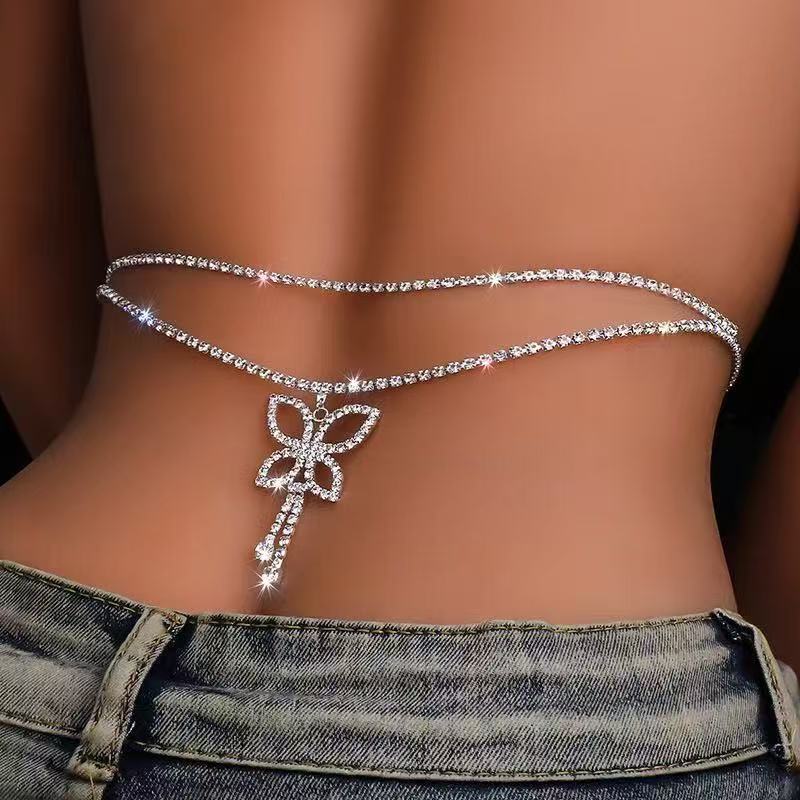 Women Accessories Dropshipping - Luxe strass dubbele ketting waterdruppel taillekettingen