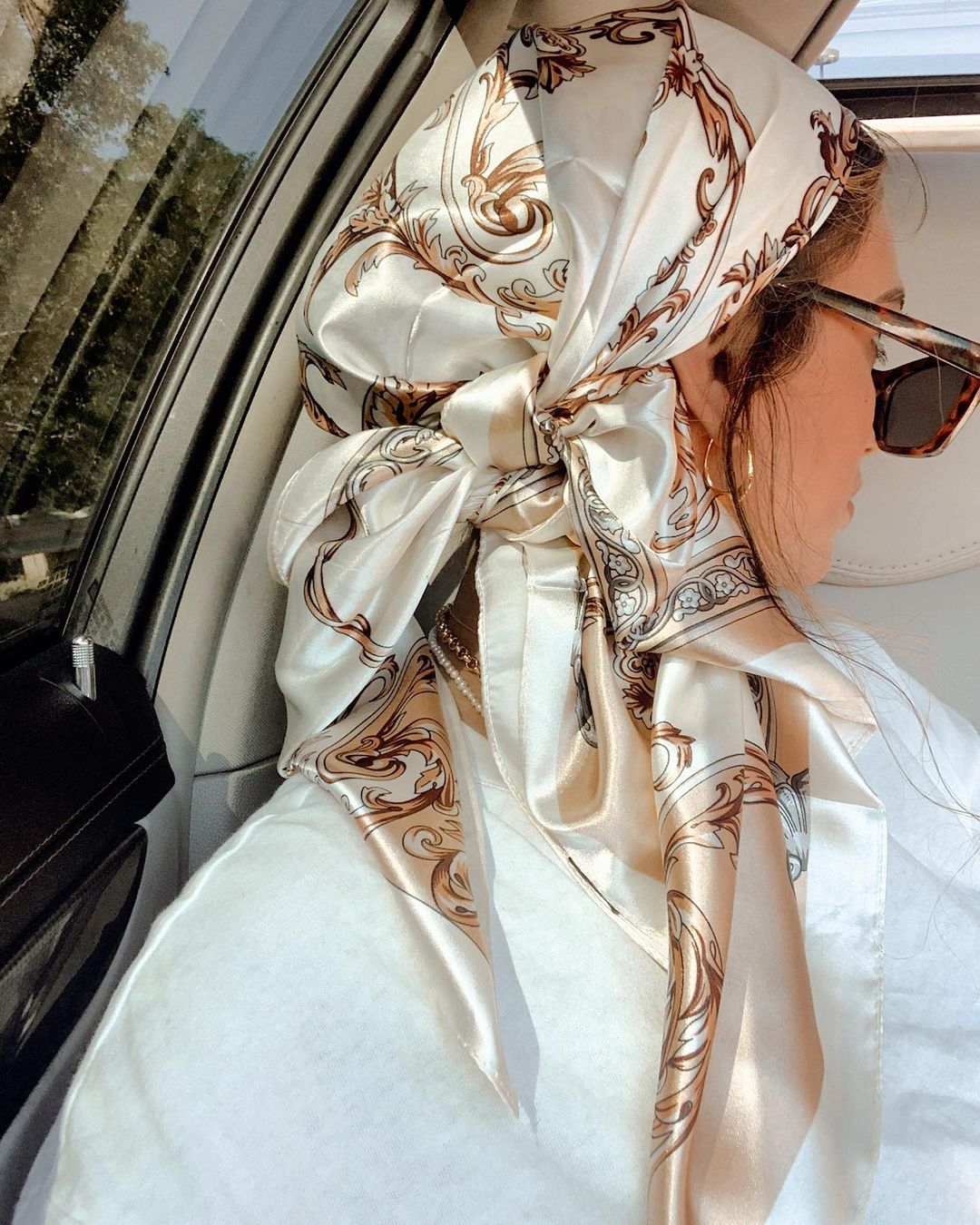 Silk Scarf Square - Satijnen Vierkante Sjaal Vrouwen Moslim Hijab