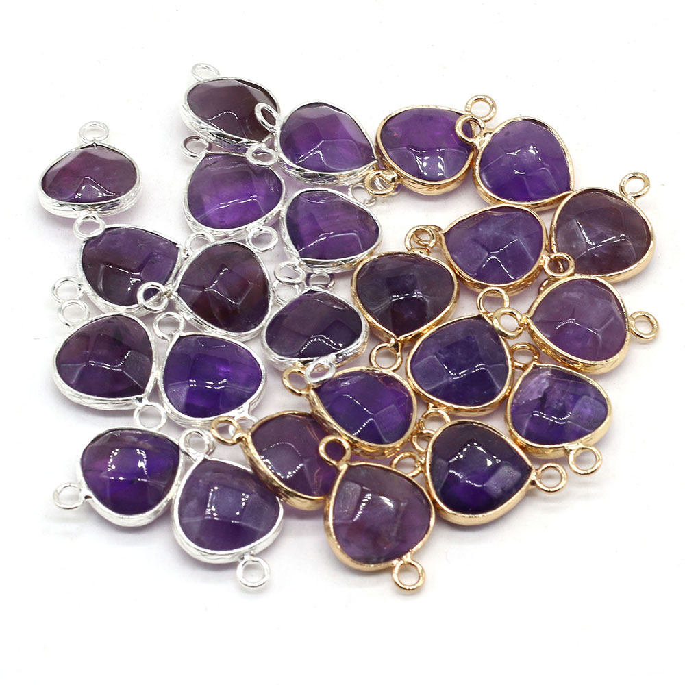 Women Accessories Dropshipping - 2 stuks Natuursteen Connectors Vet Waterdruppel
