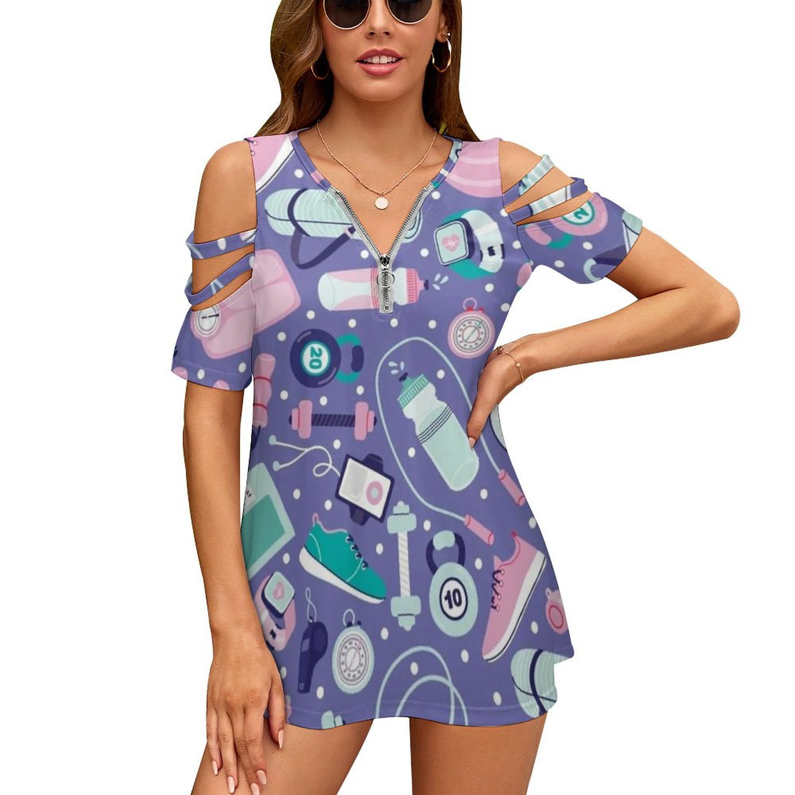 Women Accessories Vector - Get Fit Dames T-shirt Nieuwe Mode