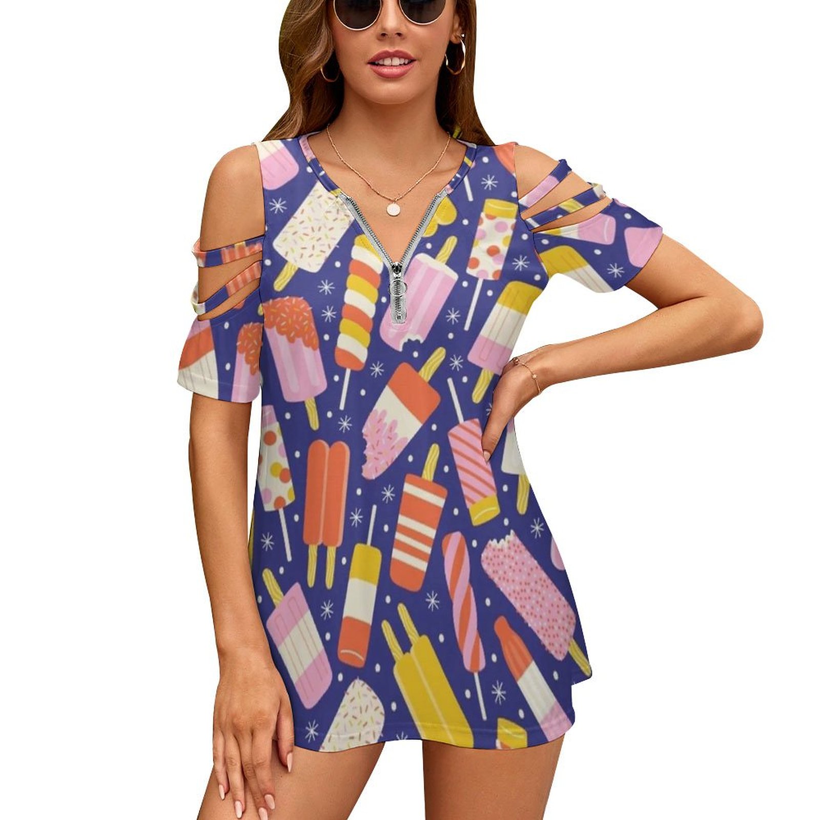 Women Accessories Vector - Ijslolly Nieuwe Mode Zip Off Schouder
