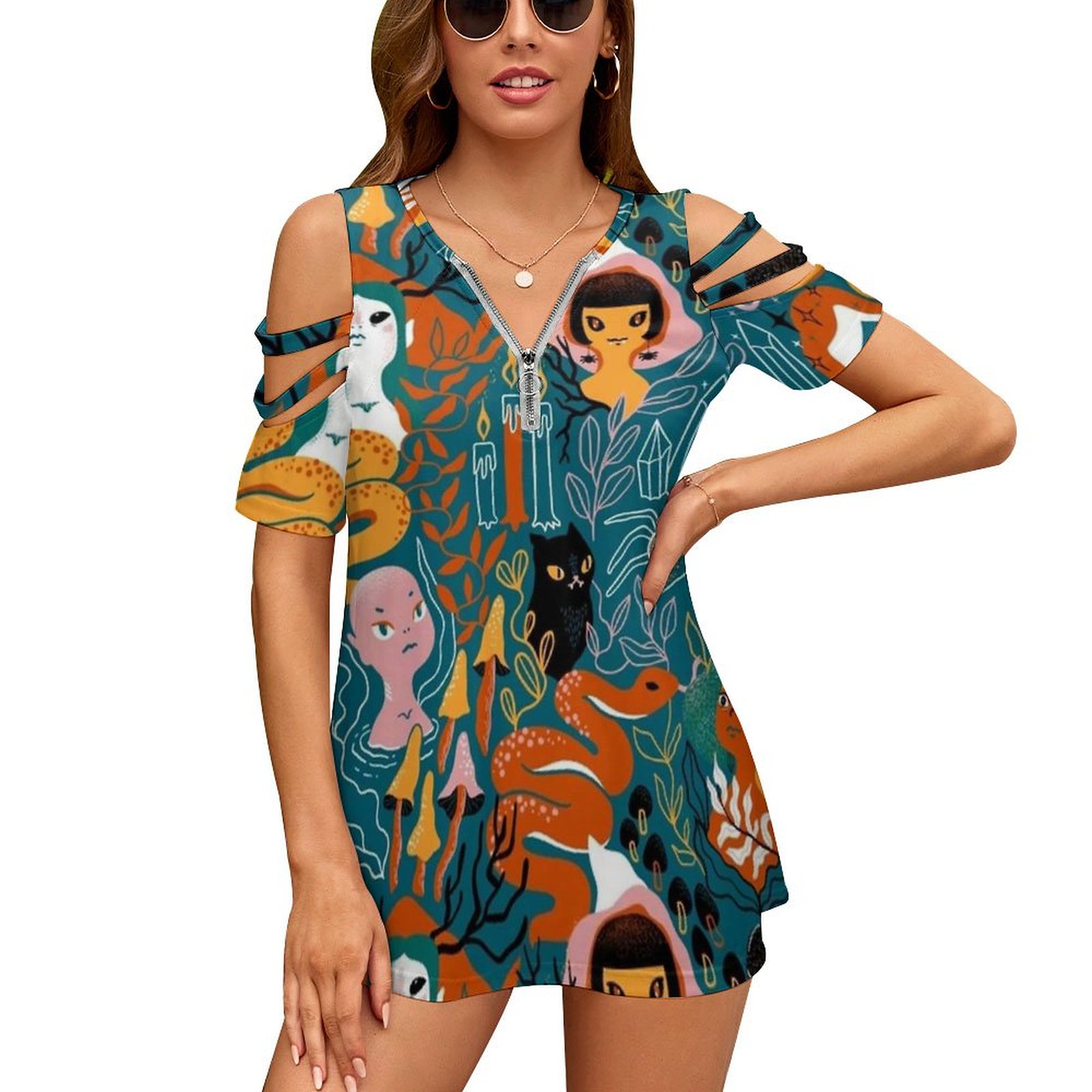 Women Accessories Vector - Coven. Heks Magische Zusters. Nieuwe Mode