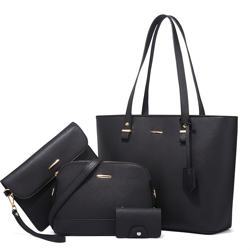 Women'S Accessories For Suit - 4 stuks mode damestassensets effen kleur