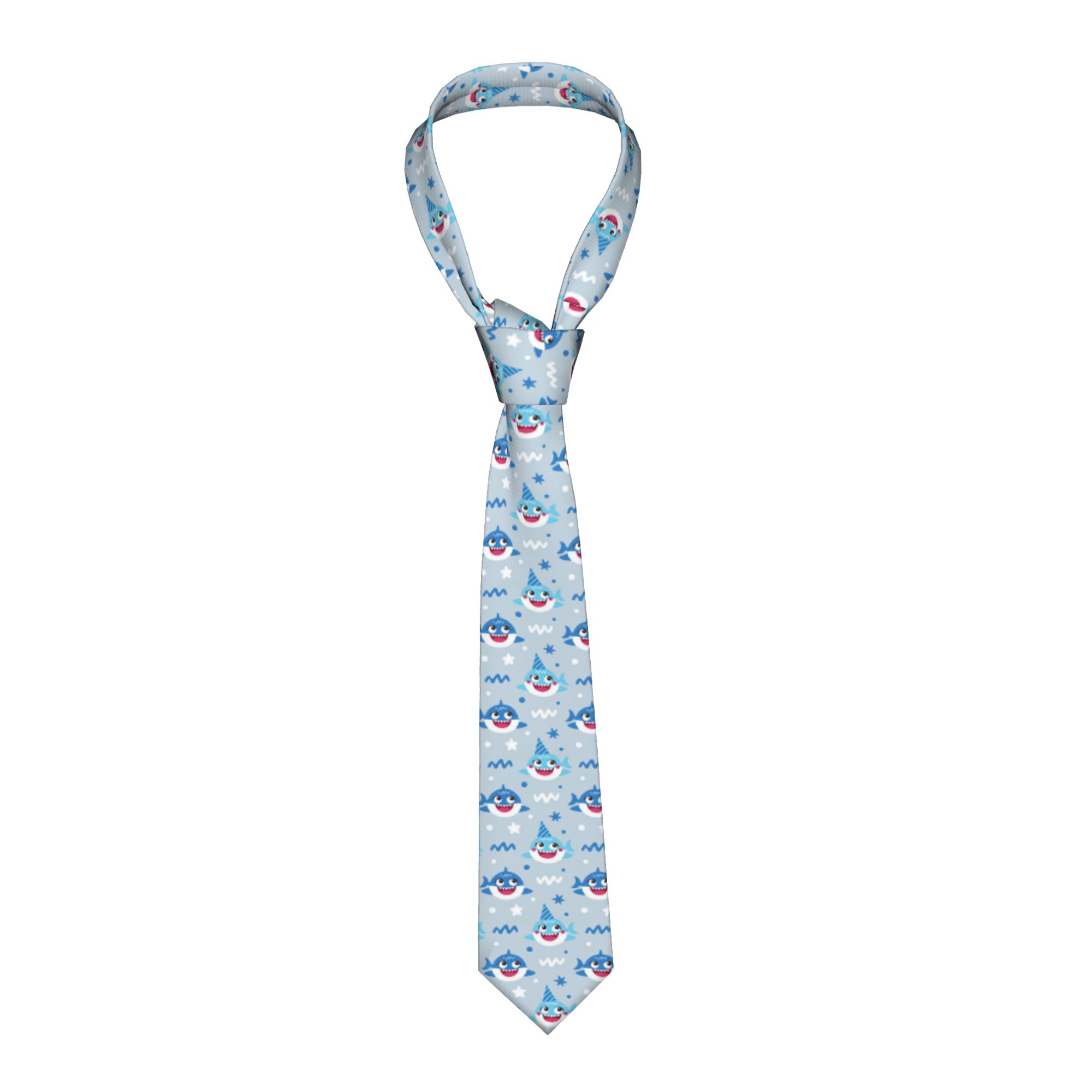 Women Accessories Vector - Herenstropdas Naadloos vectorpatroon met Baby Shark-stropdassen