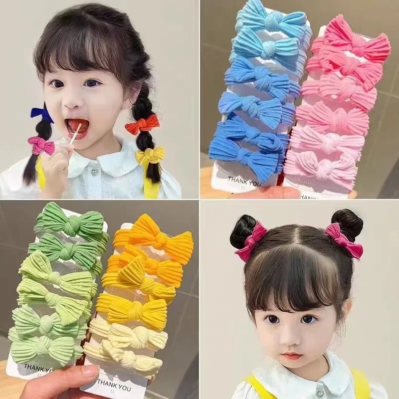 5 stks/set Leuke Strik Effen K - Scrunchie Satin Set recensie en prijs