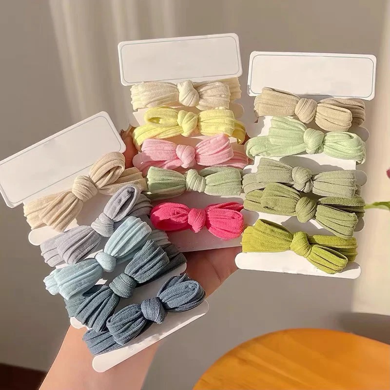 5 stks/set Leuke Strik Effen K - Scrunchie Satin Set recensie en prijs