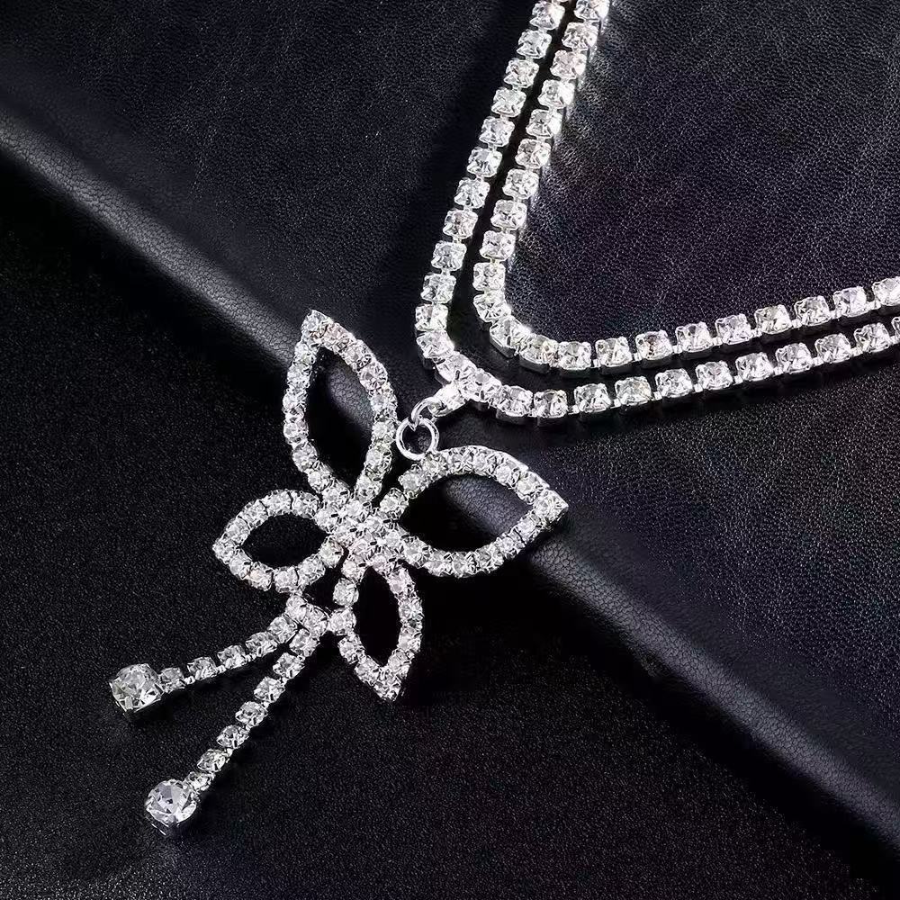 Luxe strass dubbele ketting wa - Women Accessories Dropshipping recensie en prijs