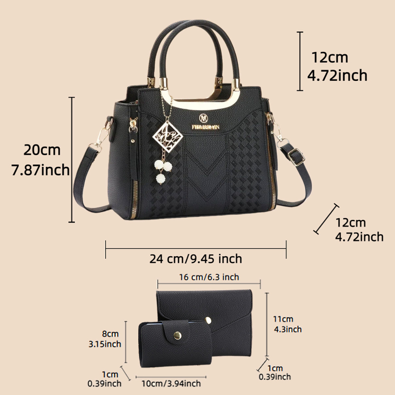 3-delige handtasset van lychee - Women'S Accessories For Suit recensie en prijs