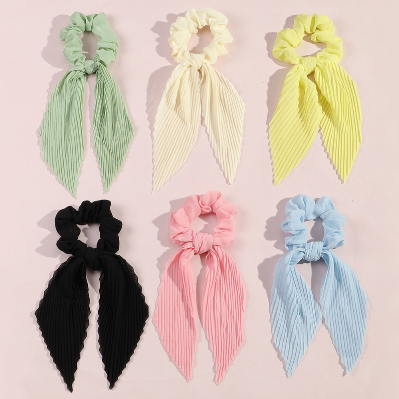6 stuks/set geplooide lintscru - Scrunchie Satin Set recensie en prijs