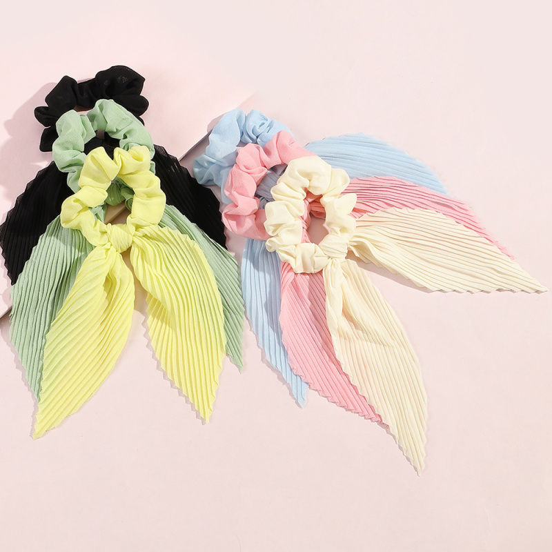 6 stuks/set geplooide lintscru - Scrunchie Satin Set recensie en prijs