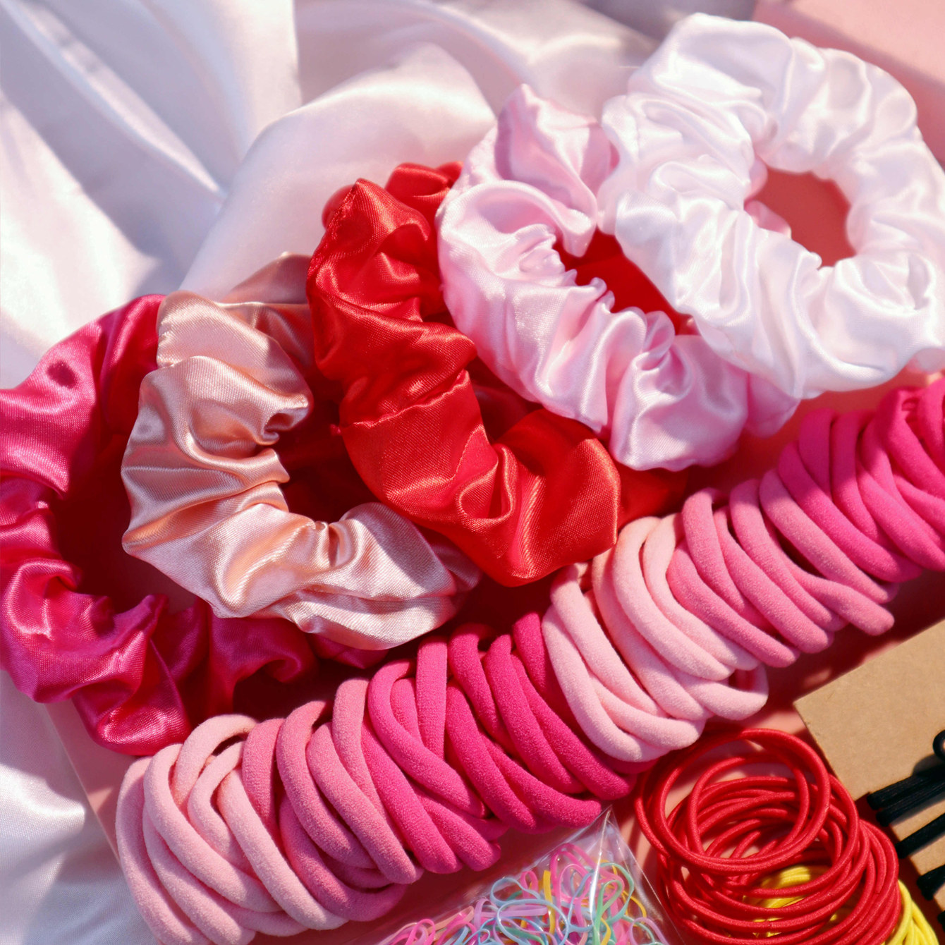 1Set Veelkleurige Haaraccessoi - Scrunchie Satin Set recensie en prijs