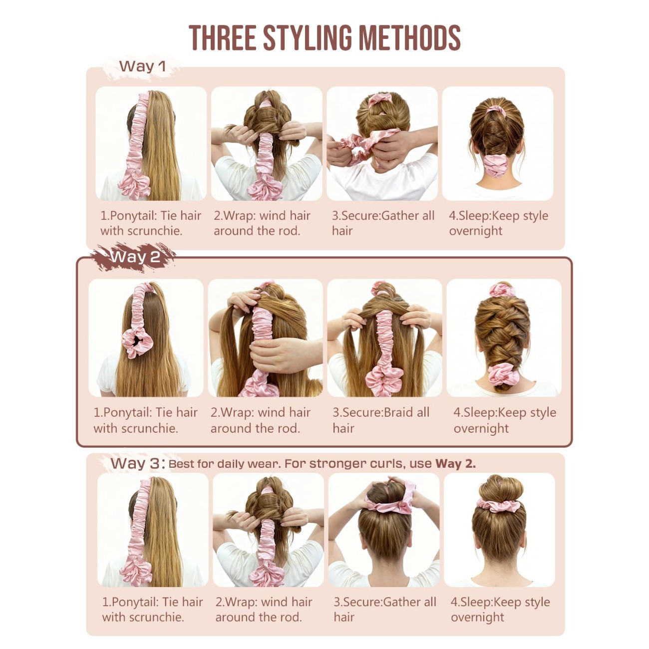 Hitteloze Haarcrulerset Satijn - Scrunchie Satin Set recensie en prijs