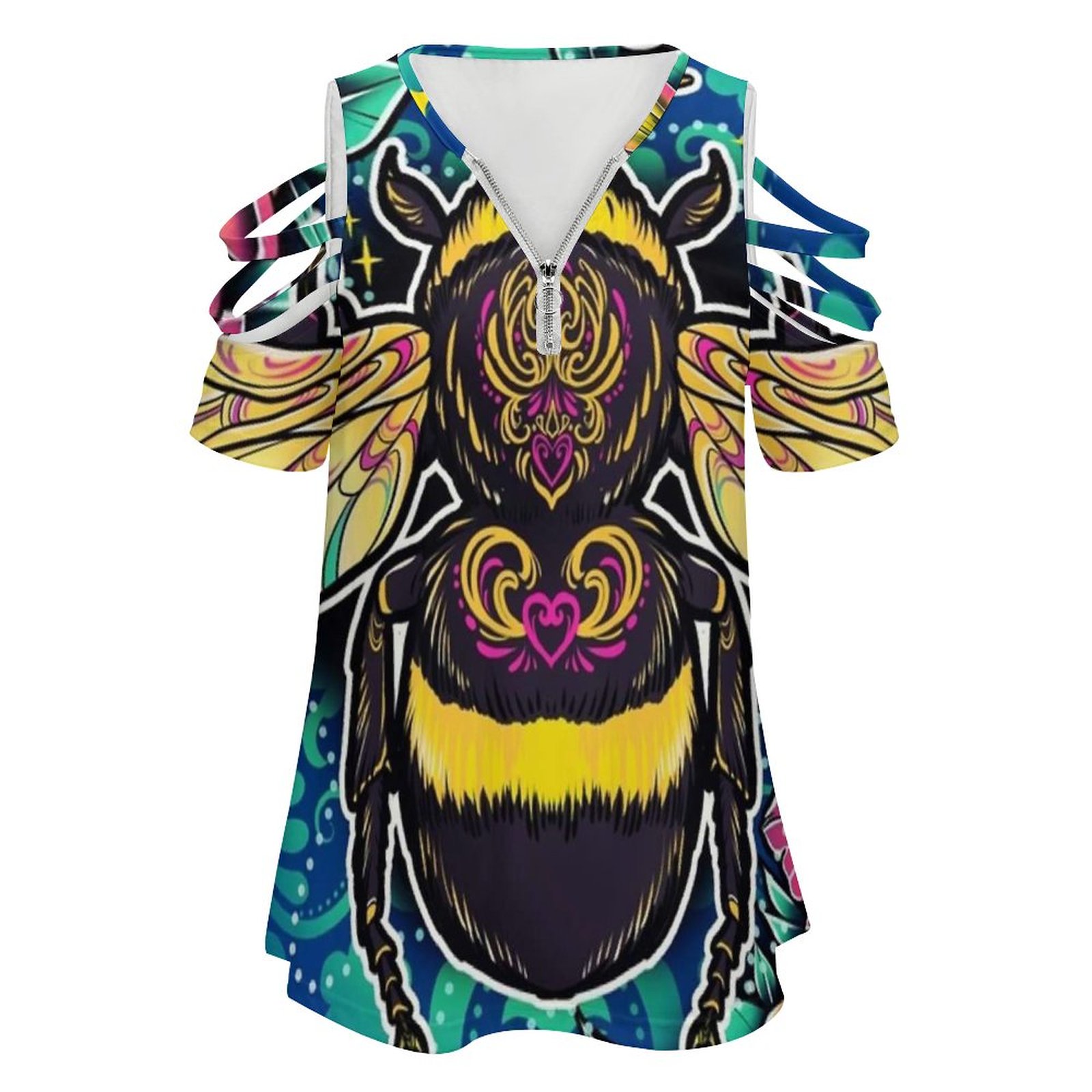 Nieuwe mode zip off-shoulder t - Women Accessories Vector recensie en prijs