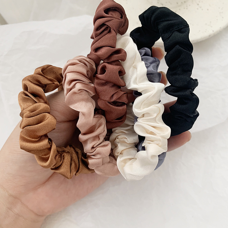 1-set satijnzijde effen kleur  - Scrunchie Satin Set recensie en prijs