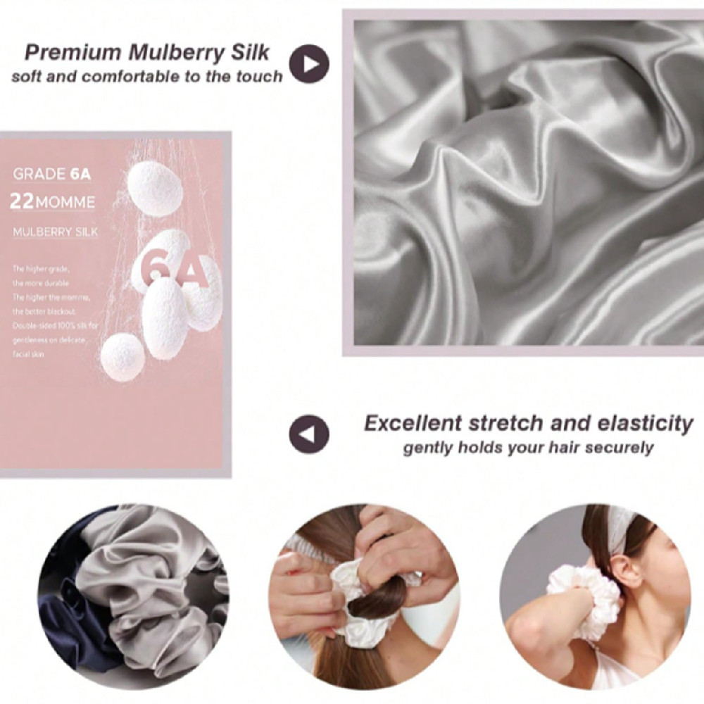 4 Stuks Set 100% Zijde Scrunch - Scrunchie Satin Set recensie en prijs