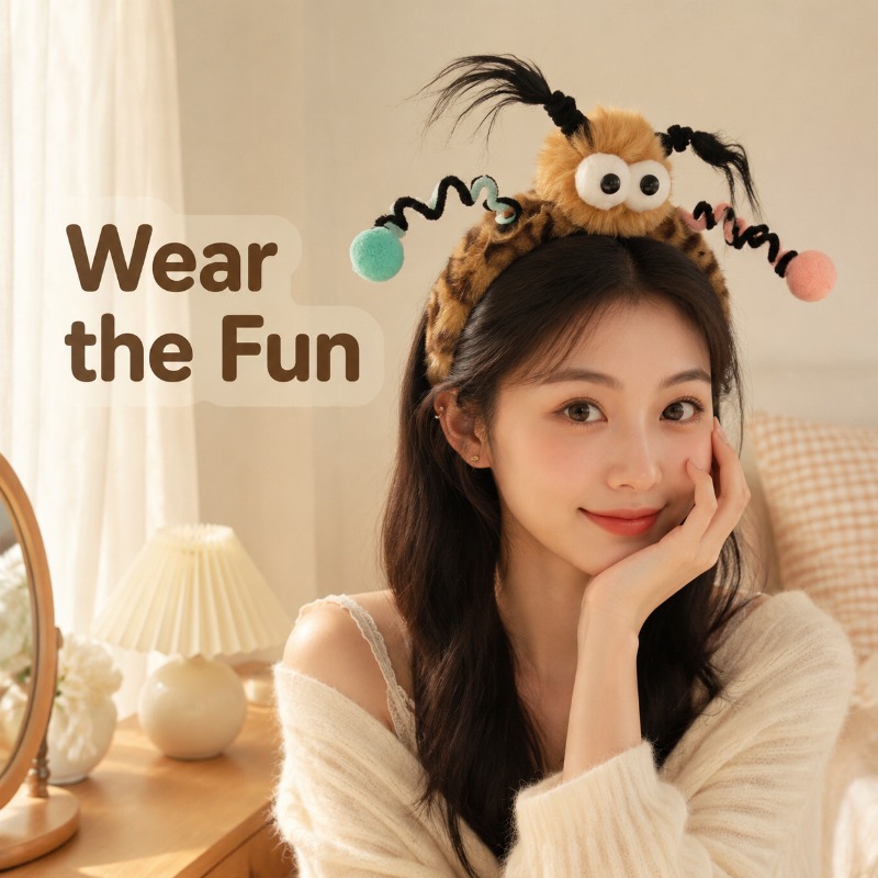 Leuke pluizige monster-oog haa - Women Accessories Online recensie en prijs