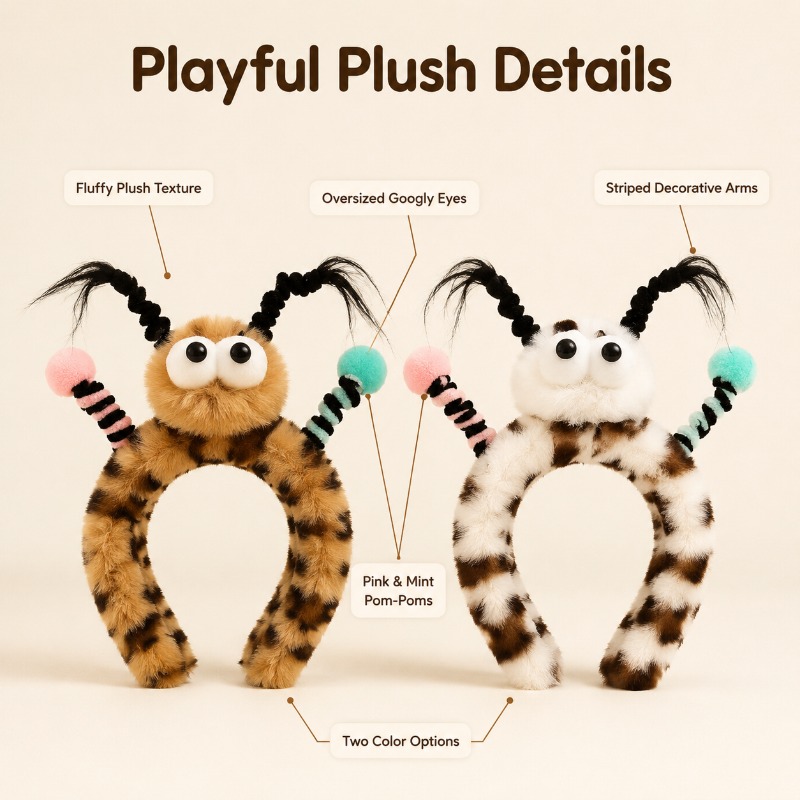 Leuke pluizige monster-oog haa - Women Accessories Online recensie en prijs