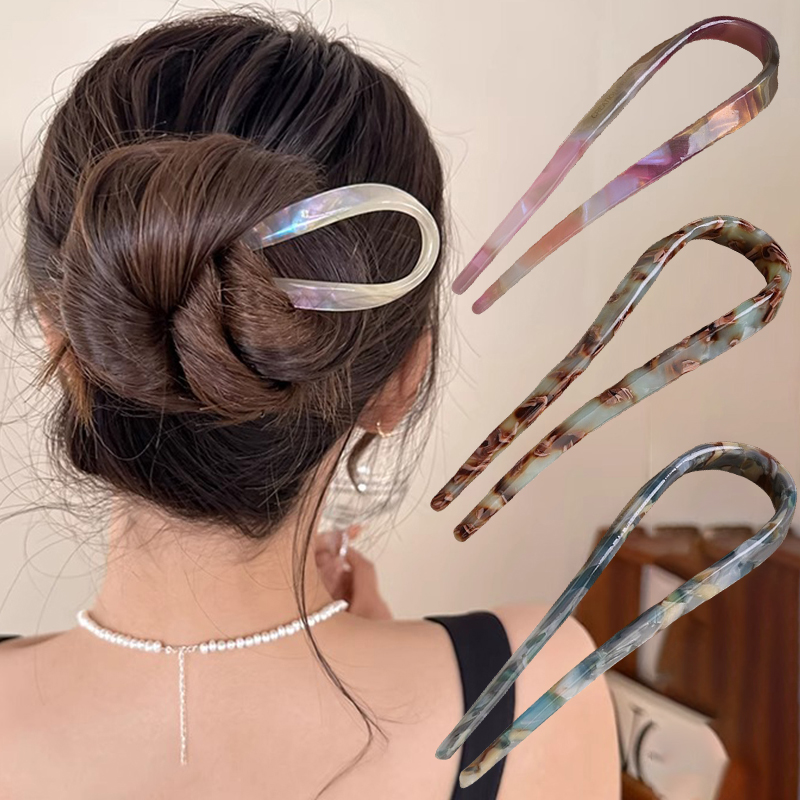 U-vormige haarstokjes Acetaat  - Women Knight Accessories recensie en prijs