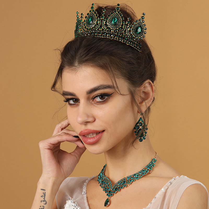 Barokke Koningin Groene Kroon  - Women Accessories Dropshipping recensie en prijs