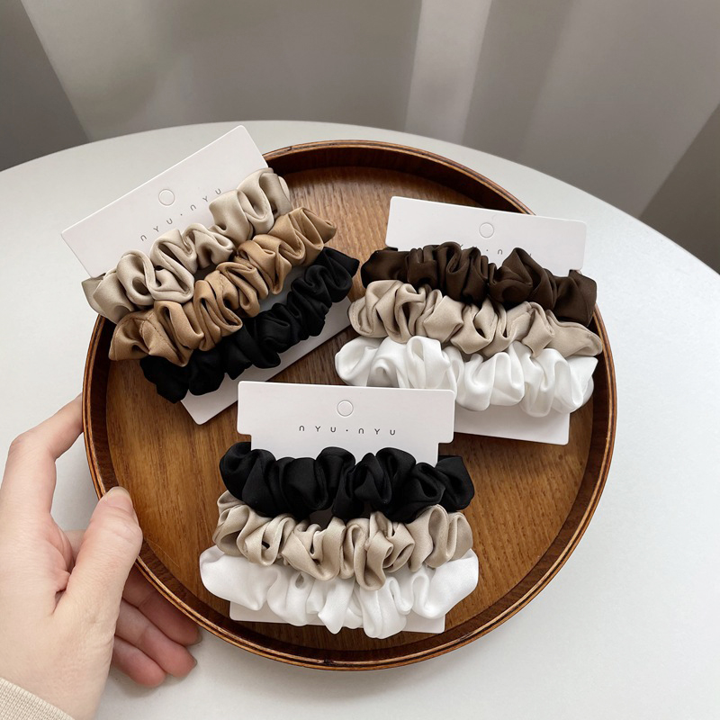 3 Stks/set Satin Hair Scrunchi - Scrunchie Satin Set recensie en prijs